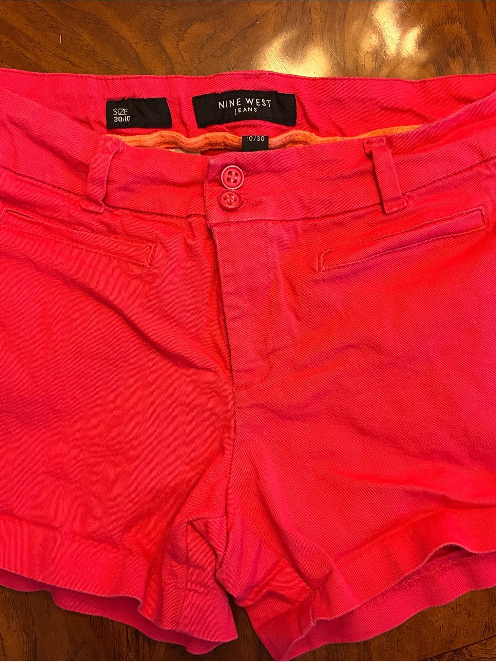 Nine West Bright Pink Women's Cotton Stretch Shorts
